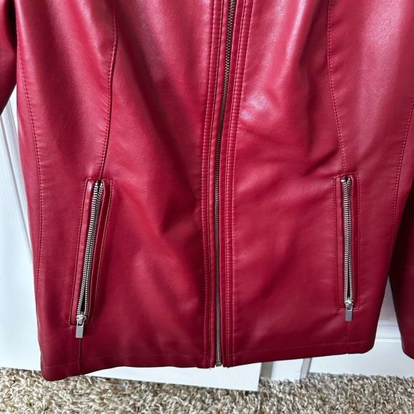 A.n.a red leather jacket - Picture 2 of 4